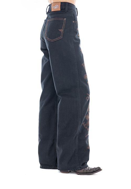 Jeans Wide Leg Dark Horse  Zenz Western