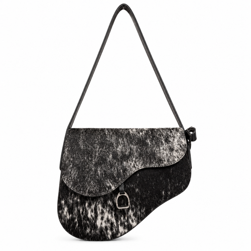 Bolsa Couro Pelo Preto Colorado