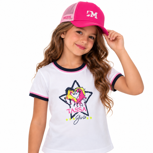 Camiseta Inf Fem Confort Branco Tassa