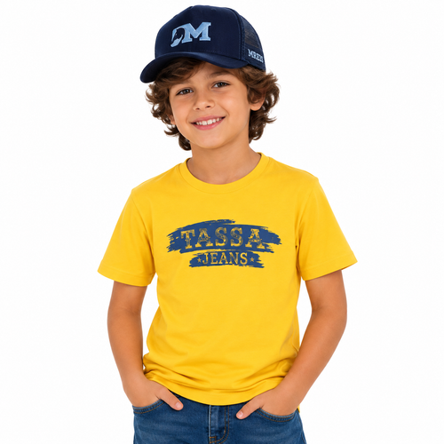 Camiseta Inf Masc Regular Amarelo Tassa