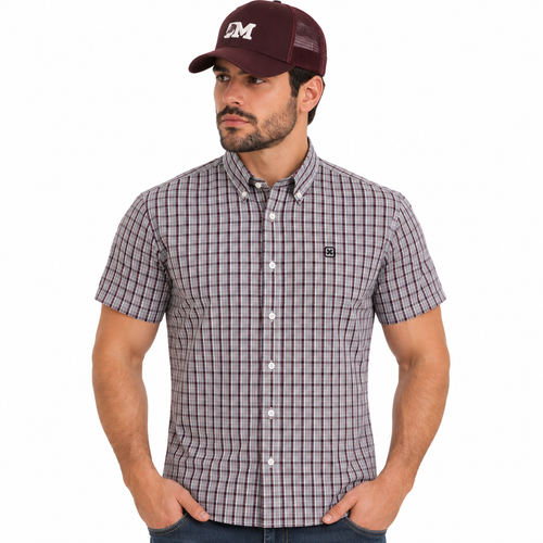 Camisa Masc Reg Bord Xadrez TXC