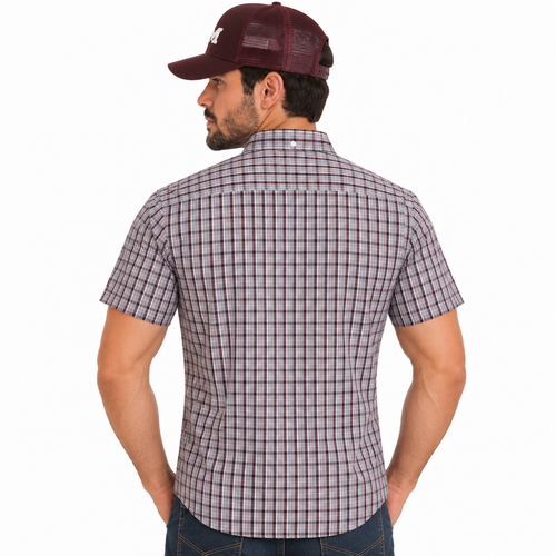 Camisa Masc Reg Bord Xadrez TXC