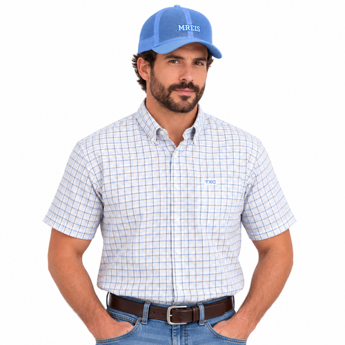 Camisa Masc Reg Tricoline Xadrez TXC