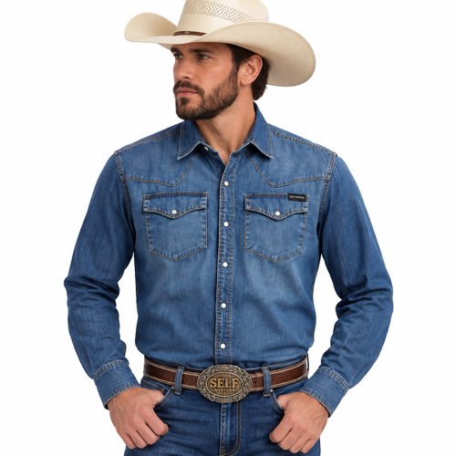 Camisa Masc Jeans Selff Western
