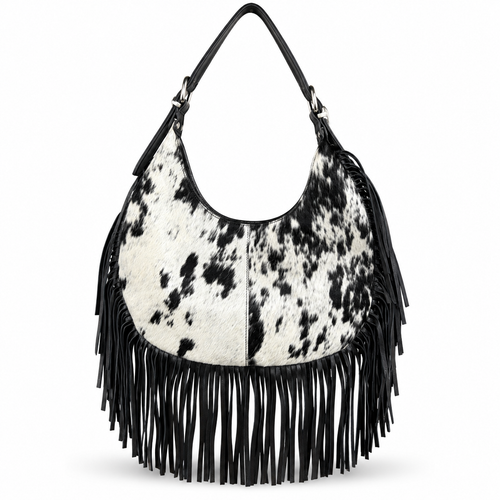Bolsa Franja Redonda Preto