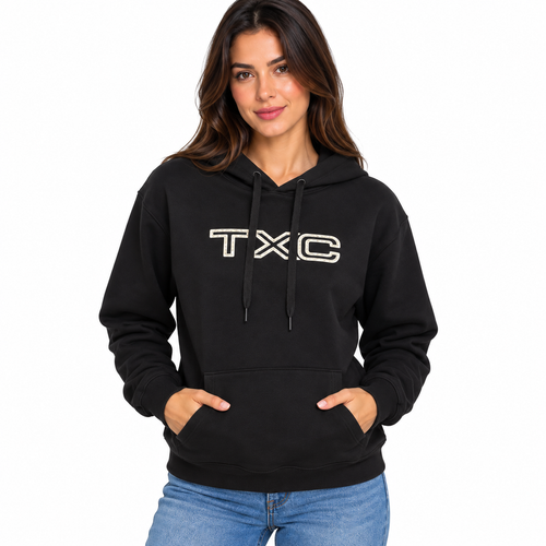 Moletom com Capuz Preto Unissex TXC