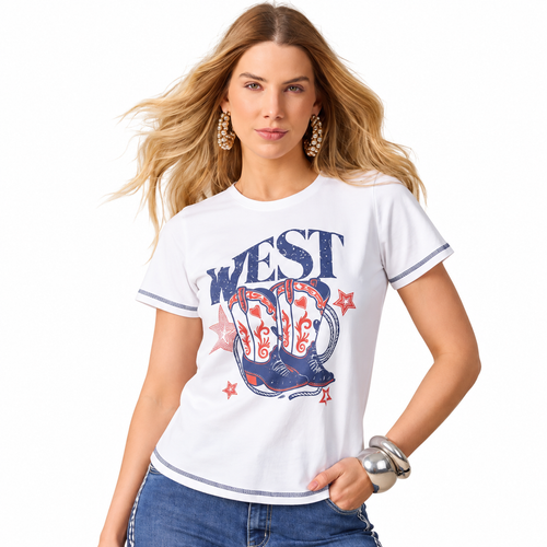 T-Shirt American Moon Horse