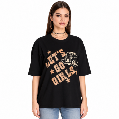 T-Shirt Let's Go Moon Horse