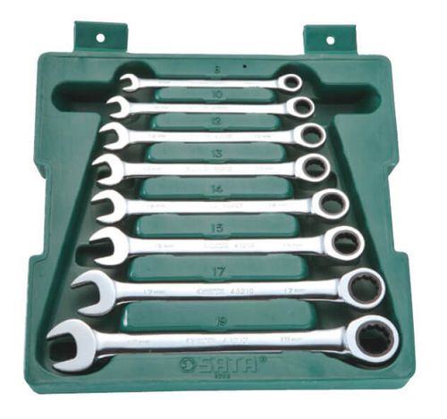 JOGO CHAVE COMBINADA CATRACA 8-19MM 8P SATA ST08008SJ
