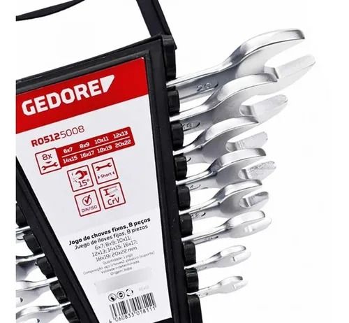 JOGO CHAVE FIXA 6 - 22mm 8P GEDORE RED