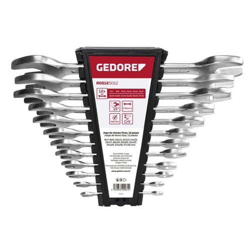 JOGO CHAVE FIXA 6 - 32mm 12P GEDORE RED