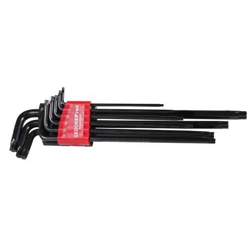 JOGO CHAVE TORX LONGA T10-T50 9P SUPORTE GEDORE RED