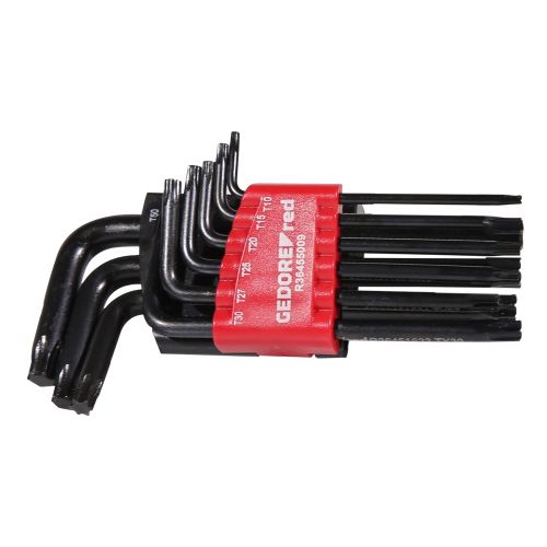 JOGO CHAVE TORX T10-T50 9P SUPORTE GEDORE RED