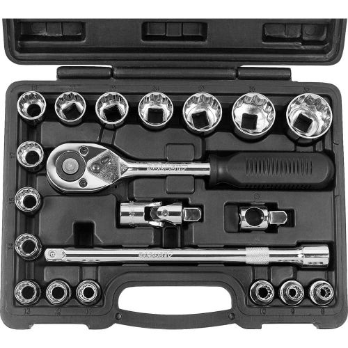 JOGO SOQUETE 1/2 ESTRIADO 8 A 32MM COM 20 PEÇAS ROBUST