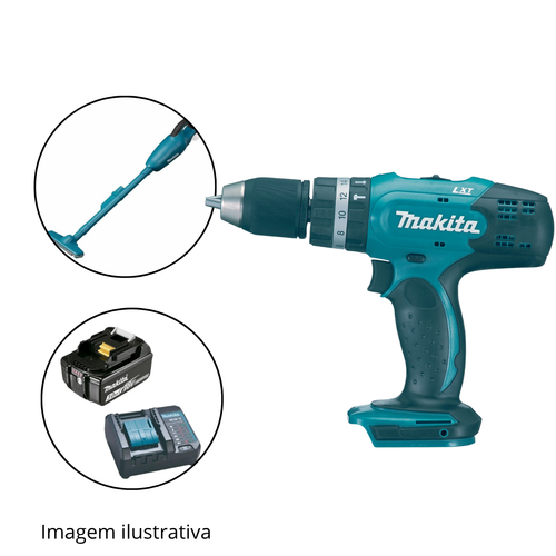 PARAFUSADEIRA 18v 42nm DHP453 + ASPIRADOR 220v 1B MAKITA