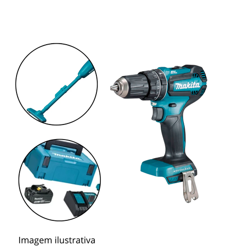 PARAFUSADEIRA 18v 42nm DHP485 + ASPIRADOR 220v 1B MAKITA