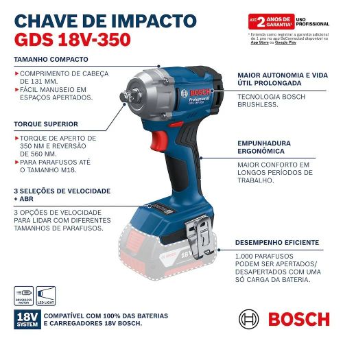 CHAVE DE IMPACTO BATERIA 1/2