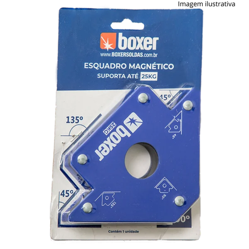 Esquadro magnético 25kgs Boxer