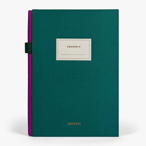 CADERNO AQUARELA VERIDIANA - 17X24CM MÉDIO