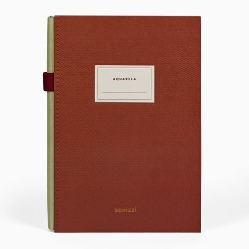 CADERNO AQUARELA MOCHA - 17X24CM MÉDIO
