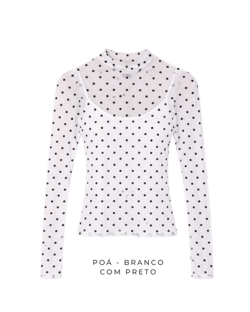 BLUSA DE TULE POÁ - PRONTA ENTREGA
