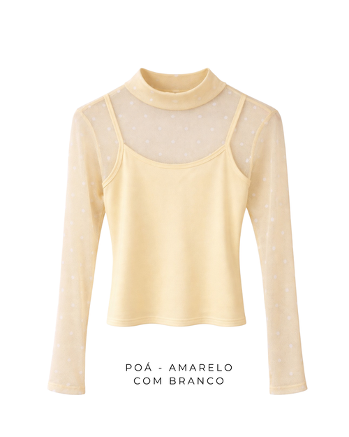 BLUSA DE TULE POÁ - PRONTA ENTREGA