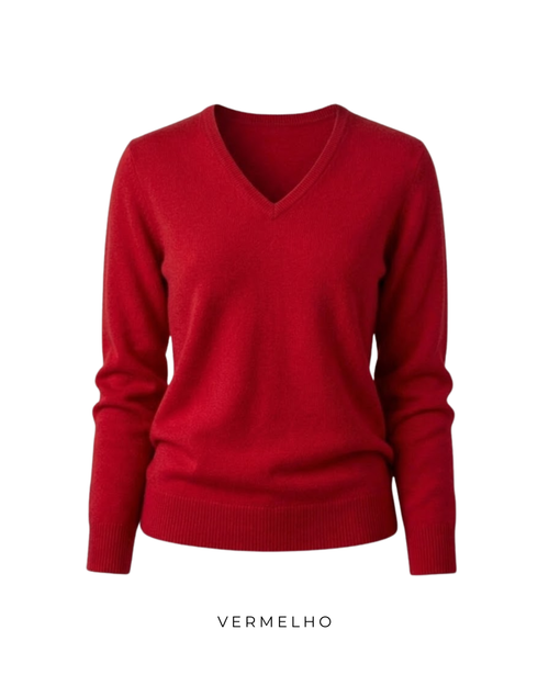 BLUSA CASHMERE DECOTE V - PRONTA ENTREGA