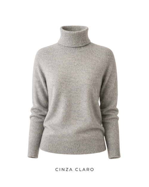 BLUSA CASHMERE GOLA ALTA - PRONTA ENTREGA