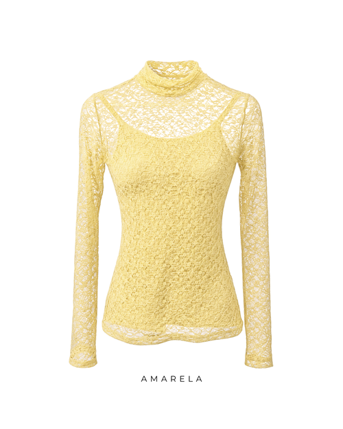 BLUSA RENDA MANGA LONGA - PRONTA ENTREGA
