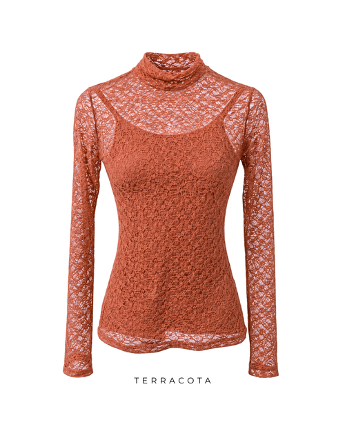 BLUSA RENDA MANGA LONGA - PRONTA ENTREGA