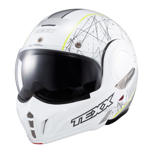 Capacete Moto Gladiator Texx V3 Escamoteável Robocop Chumbo em