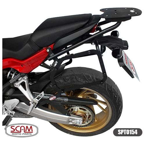 Suporte Baú Lateral Spto154 Scam  Honda CB650F modelos 2015 a 2019 e Honda CBR650F modelos 2015 em diante