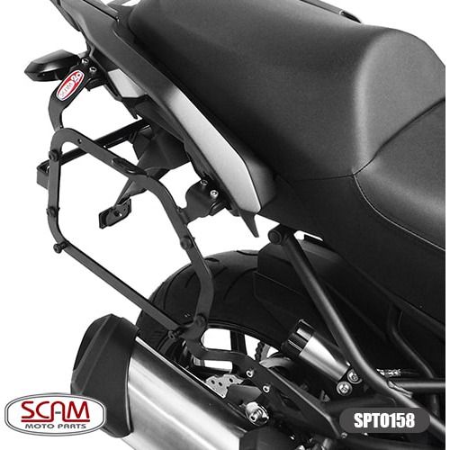 Suporte Baú Lateral Spto158 Scam Kawasaki Versys 1000 e Versys 1000 Tourer modelos 2015 em diante
