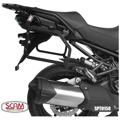 Suporte Baú Lateral Spto158 Scam Kawasaki Versys 1000 e Versys 1000 Tourer modelos 2015 em diante