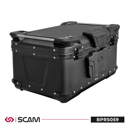 Baú Superior Alumínio Preto Fosco 59L Ushuaia Rev BPRS059 Scam