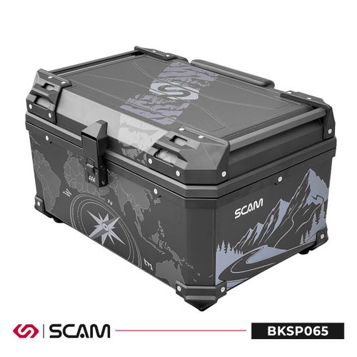 Baú Superior Preto Keyless 65L BKSP065 Scam