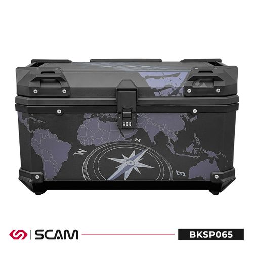 Baú Superior Preto Keyless 65L BKSP065 Scam