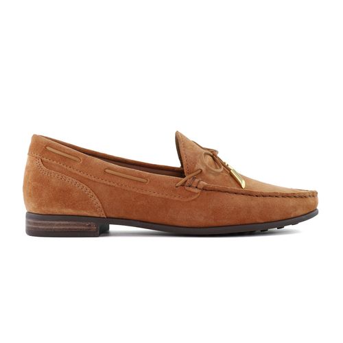Mocassim de couro com tiras feminino 