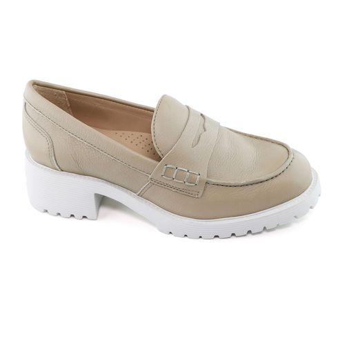 Sapato de couro feminino 