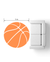 Foto da cor laranja do produto Playmat bola de basquete (5 cores)