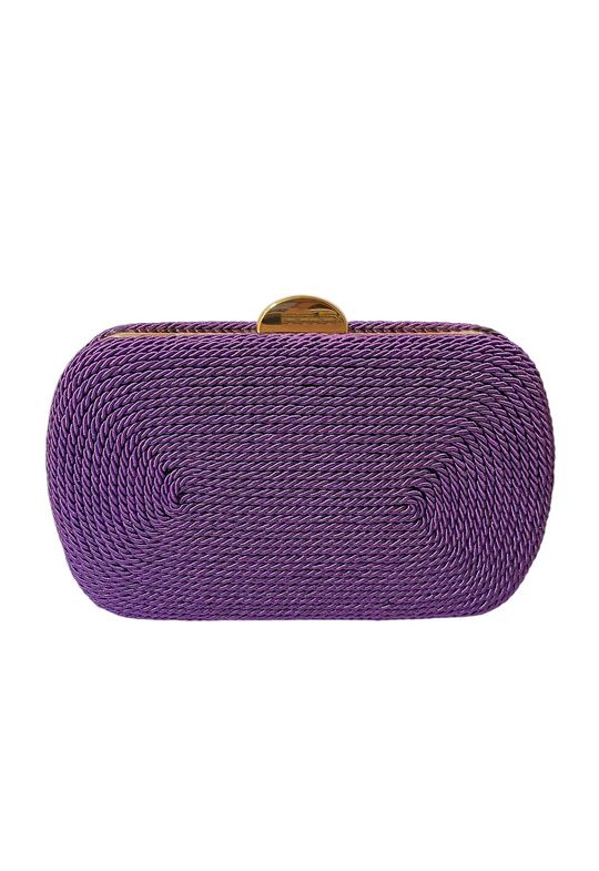 Foto do produto Clutch Oval Corda Roxa