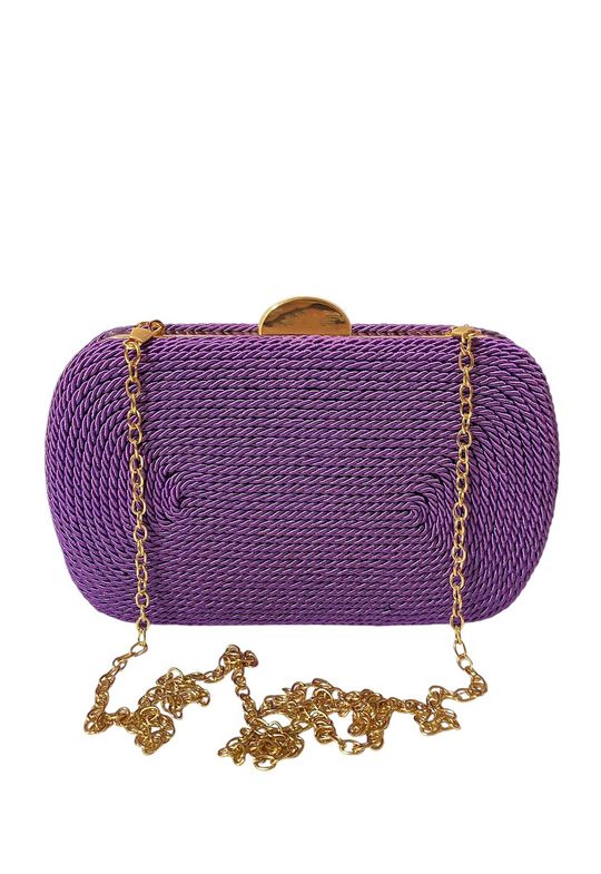 Foto do produto Clutch Oval Corda Roxa
