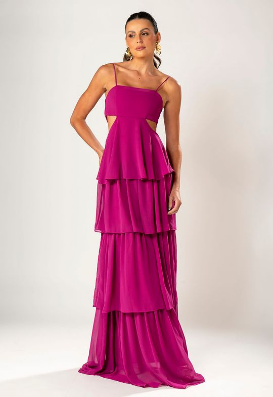 Foto do produto Vestido Longo Fúcsia Pernambuco 