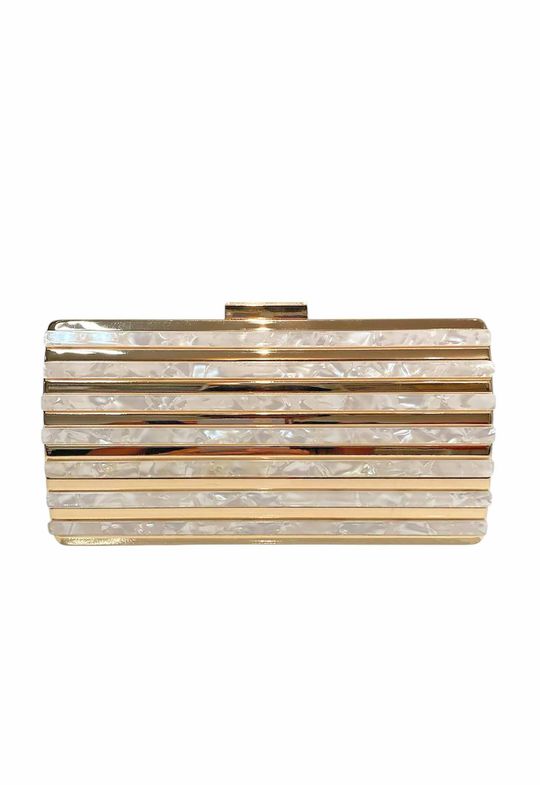 Foto do produto Clutch Perolada Branca