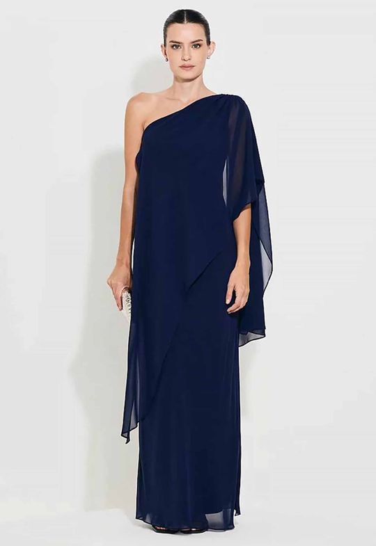 Foto do produto Vestido Longo Azul Marinho Catalunha 