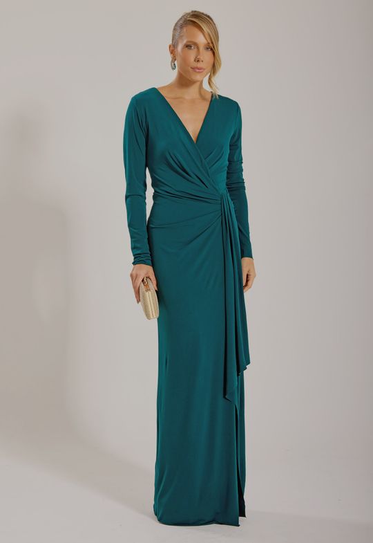 Foto do produto Vestido Longo Verde Esmeralda Buenos Aires 