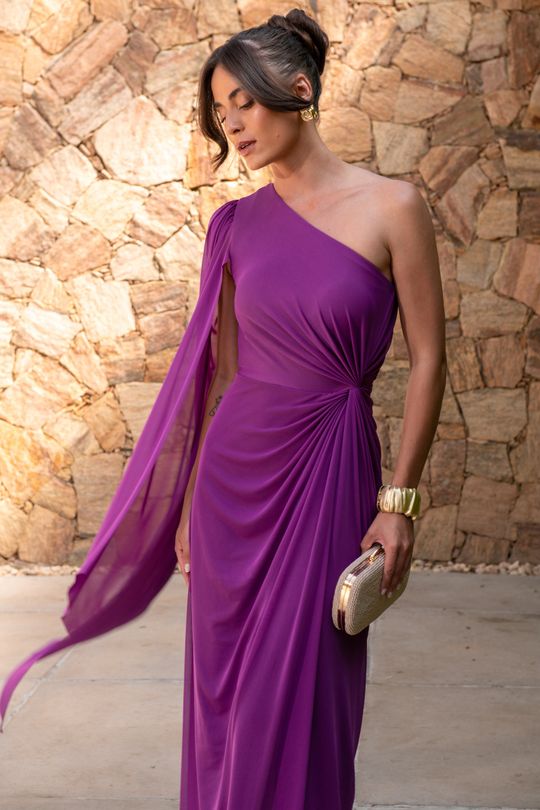 Foto do produto Vestido Longo Roxo Suécia