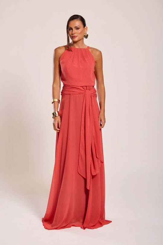 Foto do produto Vestido Longo Terracota Sevilha