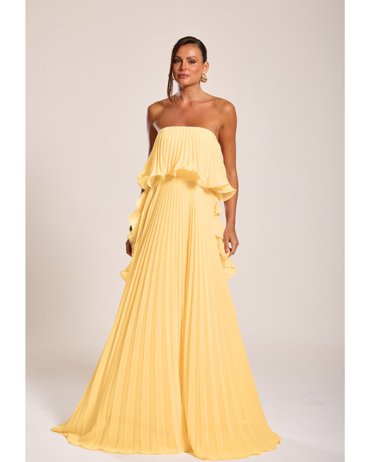 Foto do produto Vestido Longo Amarelo Petra