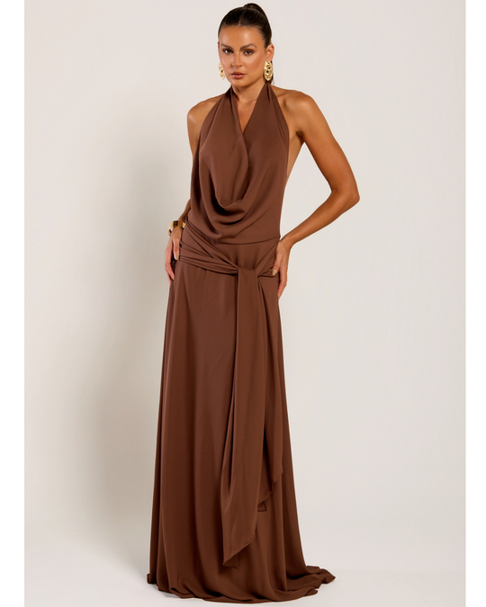 Foto do produto Vestido Longo Marrom Marrakech